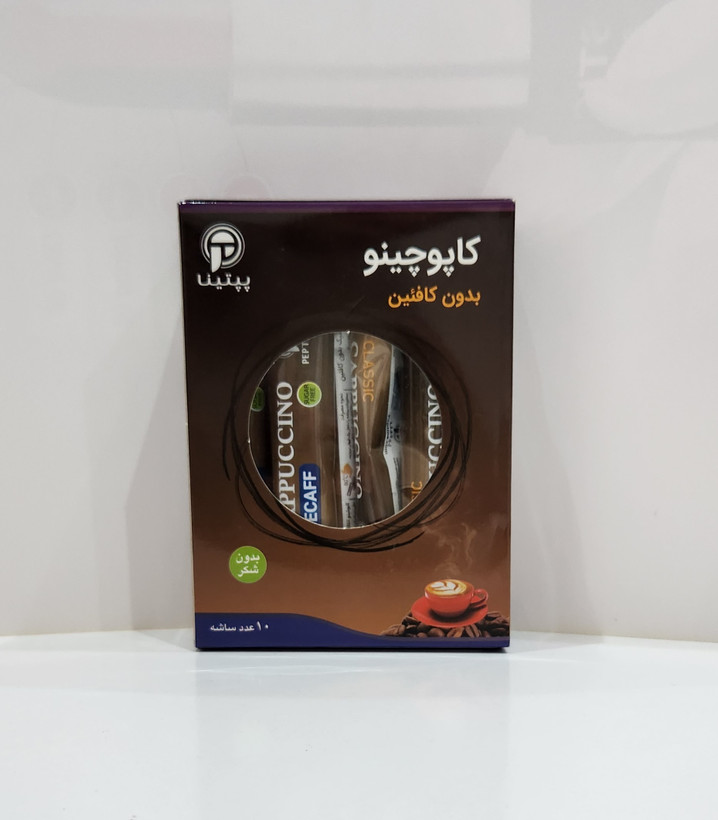 کاپوچینو بدون قند برند پپتینا بسته ۱۰ ساشه ای